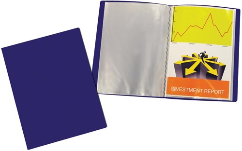 Showalbum, A4, 40 tassen, blauw