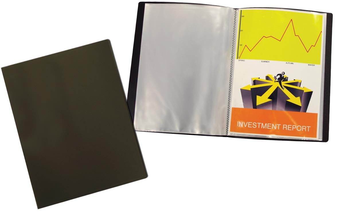 Showalbum, A4, 40 tassen, zwart afbeelding
