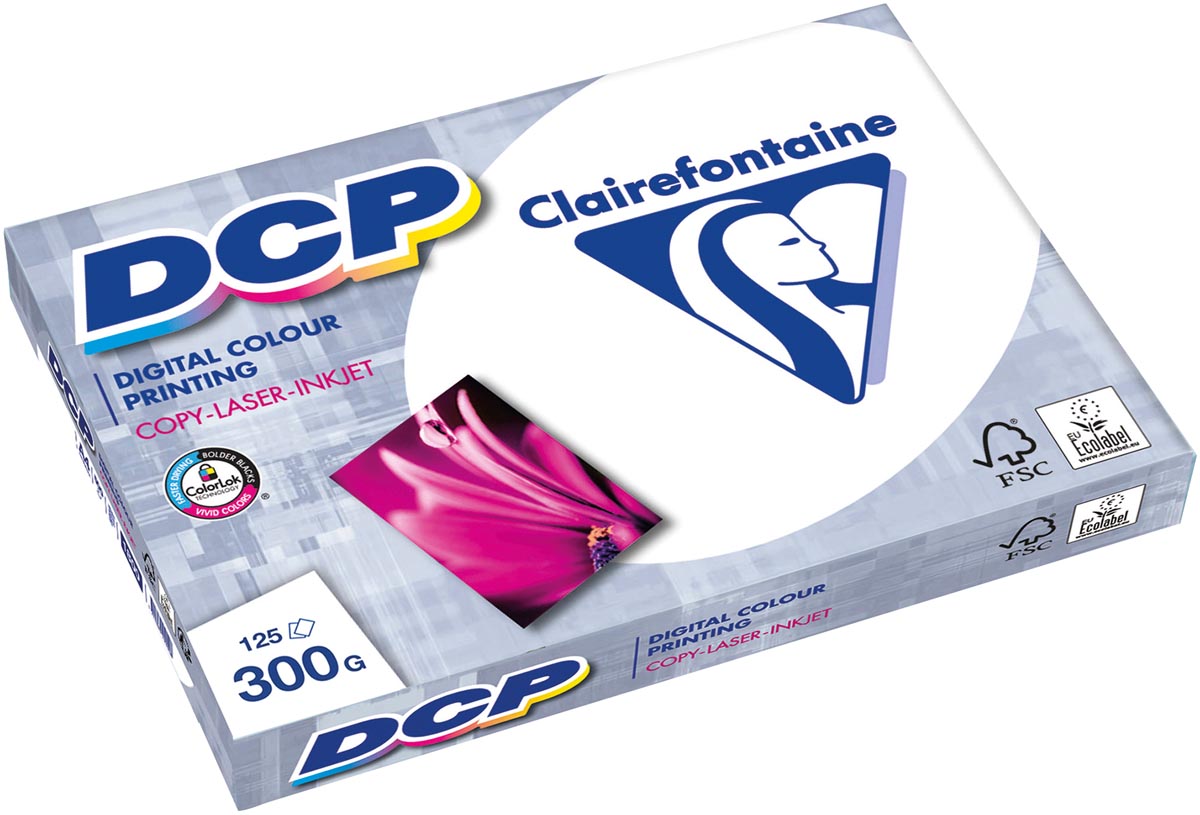 Clairefontaine DCP presentatiepapier A4, 300 g, pak van 125 vel afbeelding