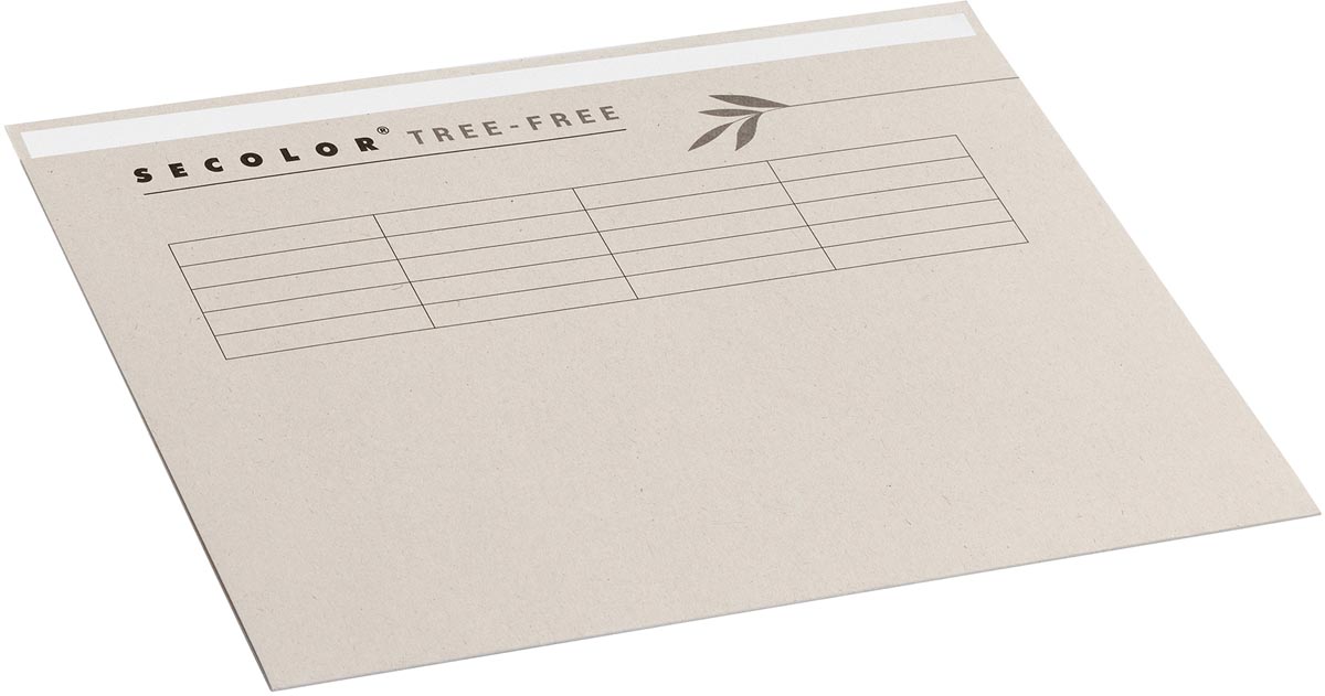 Jalema dossieromslag Secolor Tree-Free voor ft A4 (22,5 x 31 cm) met tabrand, beige