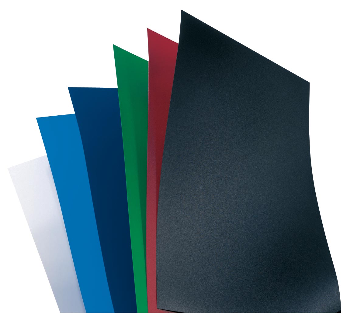 GBC PolyOpaque omslagen, ft A4, PP, 300 micron, pak van 100 stuks, zwart afbeelding