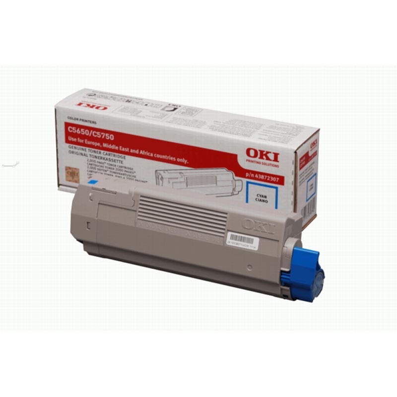 Oki Toner cyaan - 2000 pagina's - 43872307
