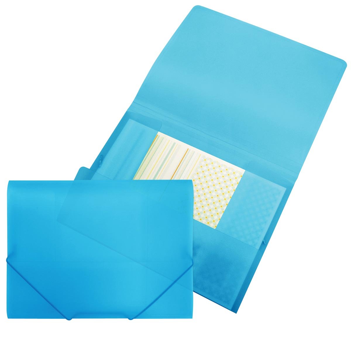 Beautone elastomap met kleppen, ft A4, blauw