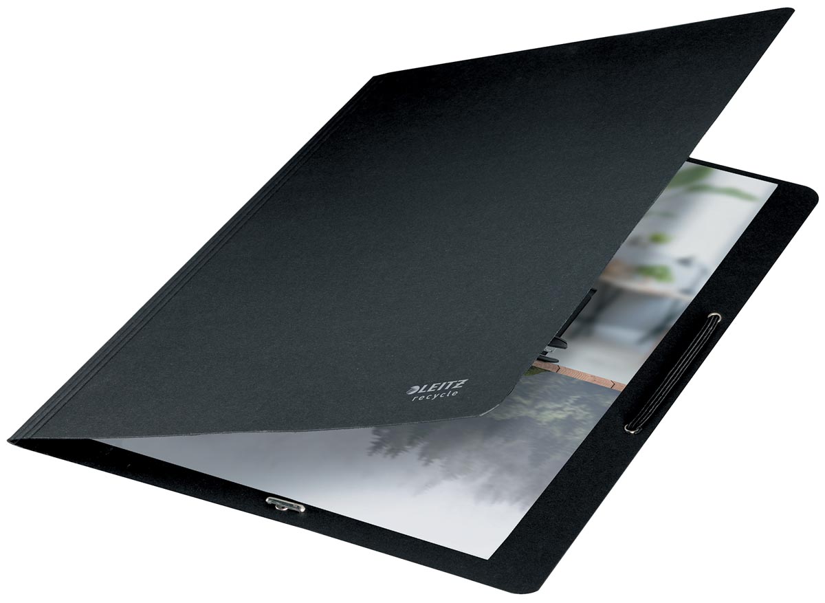Leitz Recycle elastomap zonder kleppen, uit karton, ft A4, zwart afbeelding