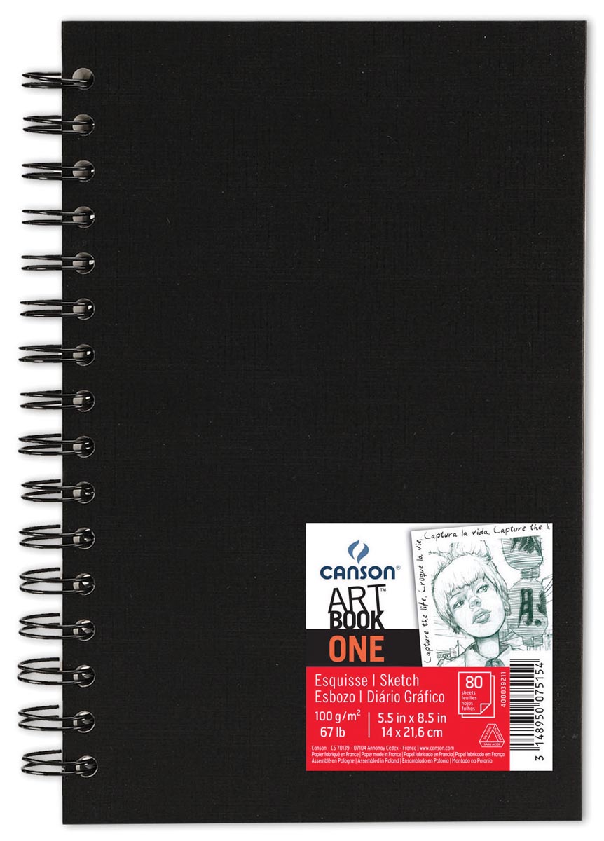 Canson schetsblok 'Art book One' 80 vellen 14 x 21,6 cm Canson schetsblok 'Art book One' 80 vellen 14 x 21,6 cm