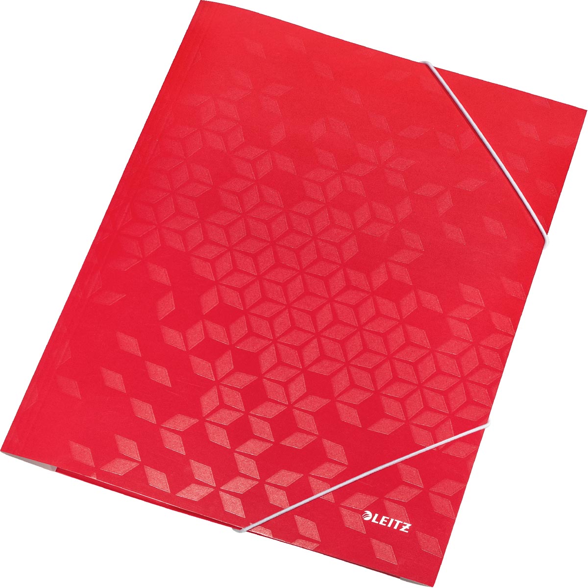 Leitz WOW elastomap met 3 kleppen, uit karton, A4, rood afbeelding