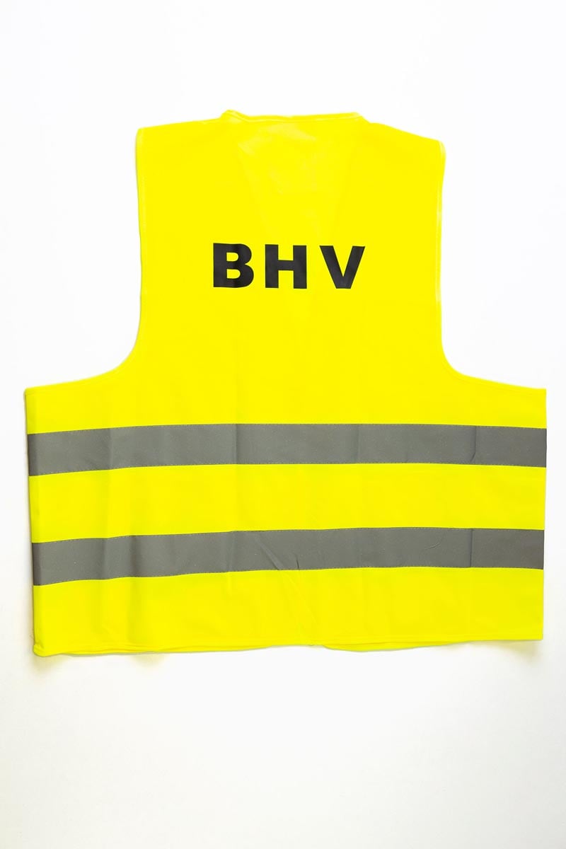 Fixfirst veiligheidsvest, geel, XL (volwassen), met opdruk BHV afbeelding