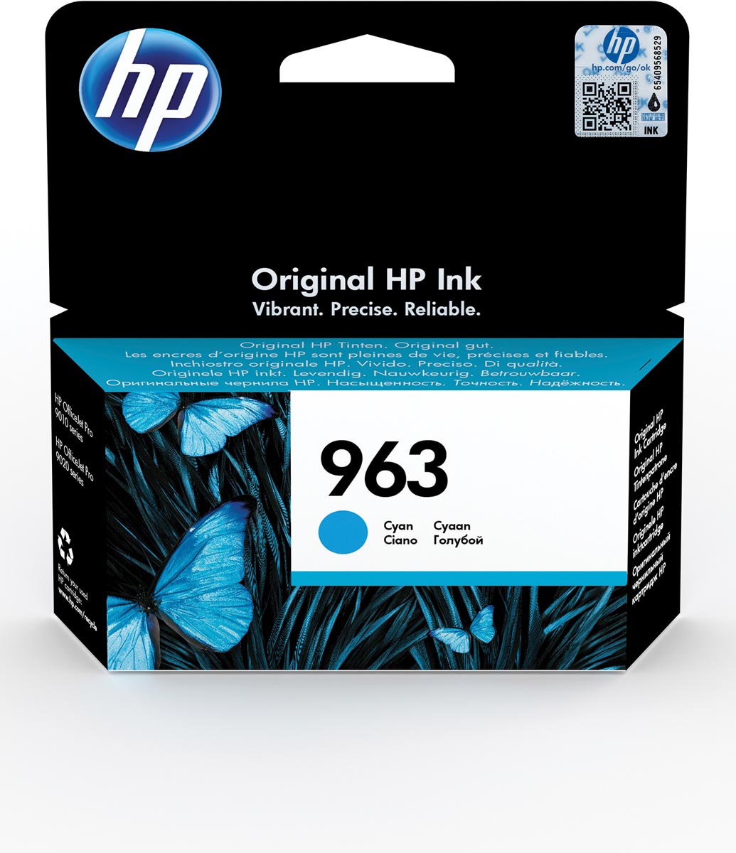 HP inktcartridge 963, 700 pagina&apos;s, OEM 3JA23AE, cyaan afbeelding