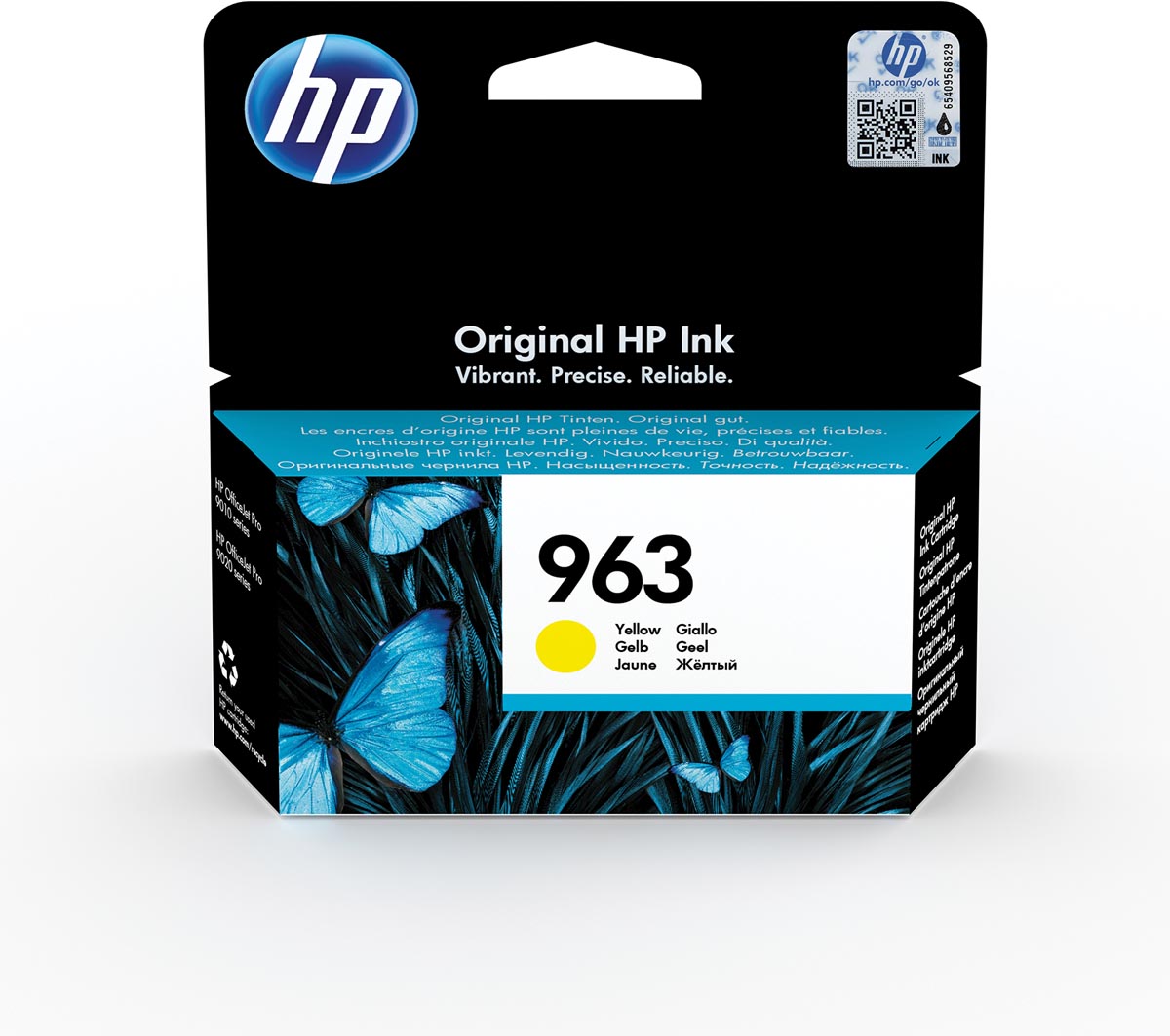 HP inktcartridge 963, 700 pagina's, OEM 3JA25AE, geel
