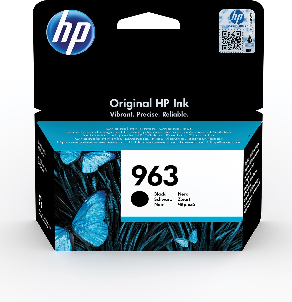 HP inktcartridge 963, 1.000 pagina's, OEM 3JA26AE, zwart