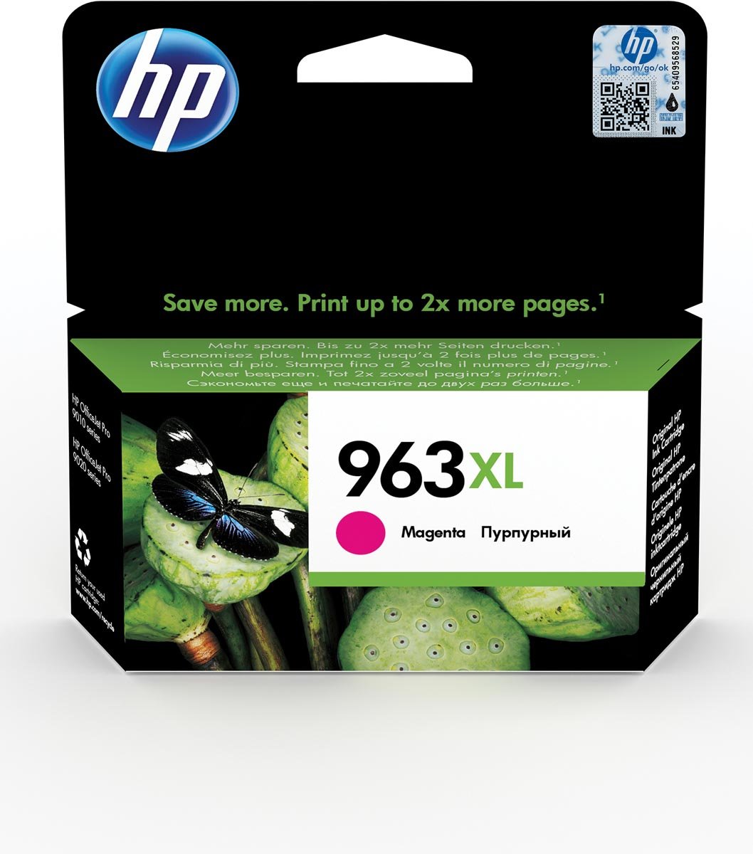 HP inktcartridge 963XL, 1.600 pagina&apos;s, OEM 3JA28AE, magenta afbeelding