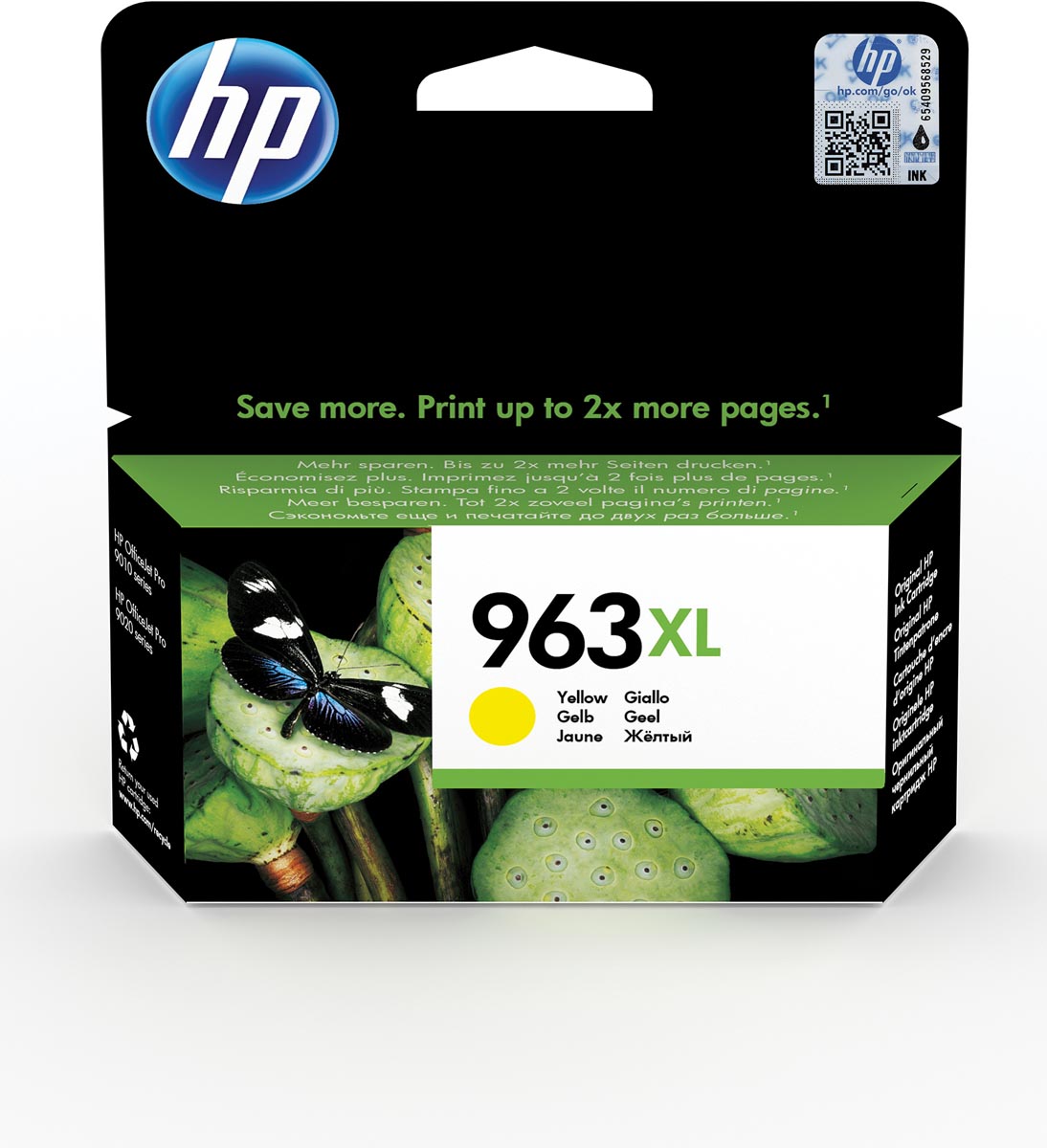 HP inktcartridge 963XL, 1.600 pagina&apos;s, OEM 3JA29AE, geel afbeelding