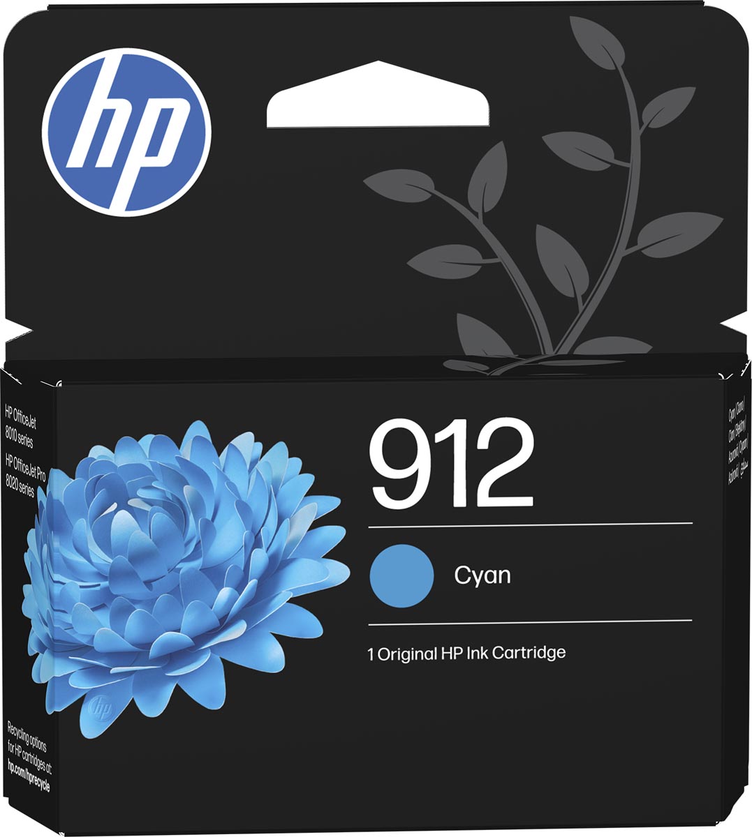HP inktcartridge 912, 315 pagina's, OEM 3YL77AE, cyaan