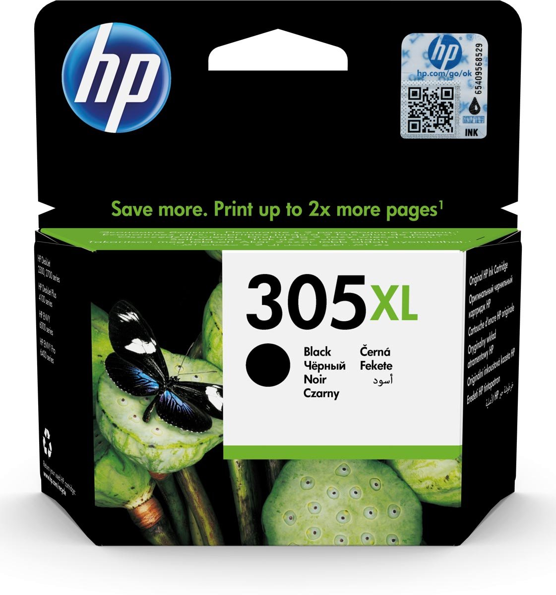 HP inktcartridge 305XL, 240 pagina&apos;s, OEM 3YM62AE, zwart afbeelding