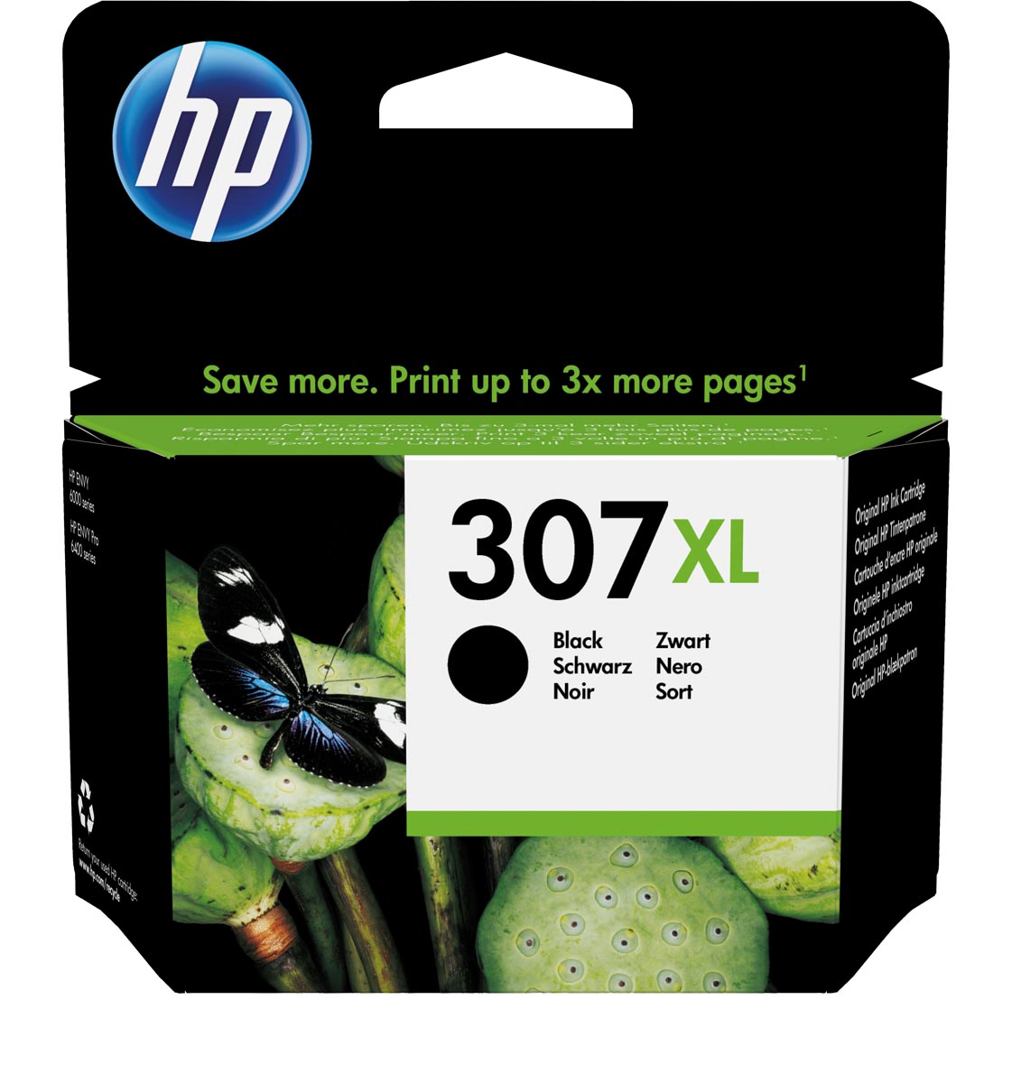 HP inktcartridge 307XL, 400 pagina's, OEM 3YM64AE, zwart