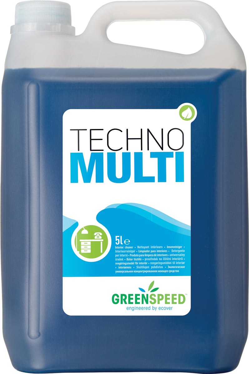 Greenspeed geconcentreerde allesreiniger Techno Multi, citrusgeur, flacon van 5 liter afbeelding