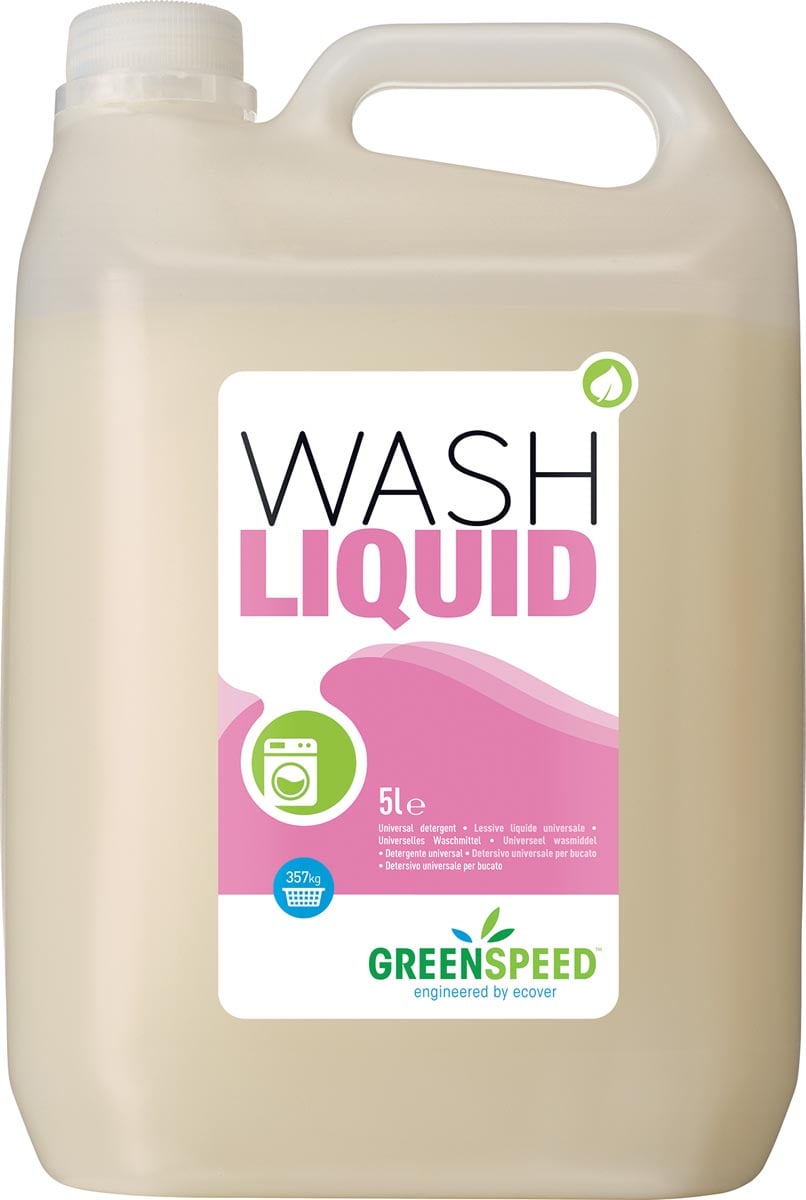 Greenspeed vloeibaar wasmiddel Wash Liquid, 71 wasbeurten, flacon van 5 liter afbeelding