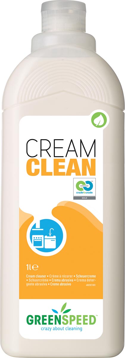 Greenspeed schuurcrème Cream Clean, geurloos, flacon van 1l