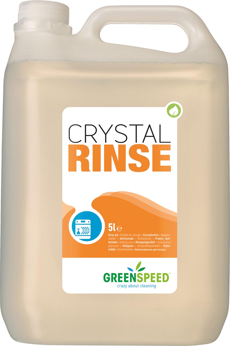 Greenspeed Crystal Rinse spoelglansmiddel, flacon van 5 l Greenspeed Crystal Rinse spoelglansmiddel, flacon van 5 l