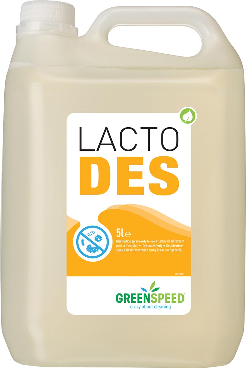 Greenspeed desinfectie Lacto Des, geurloos, flacon van 5l Greenspeed desinfectie Lacto Des, geurloos, flacon van 5l