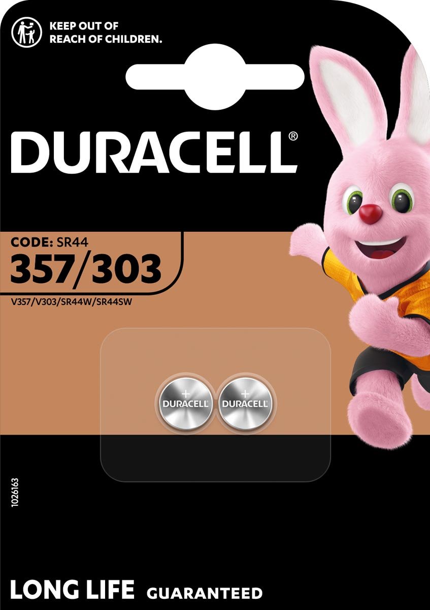 Duracell knoopcel 357/303, blister van 2 stuks afbeelding