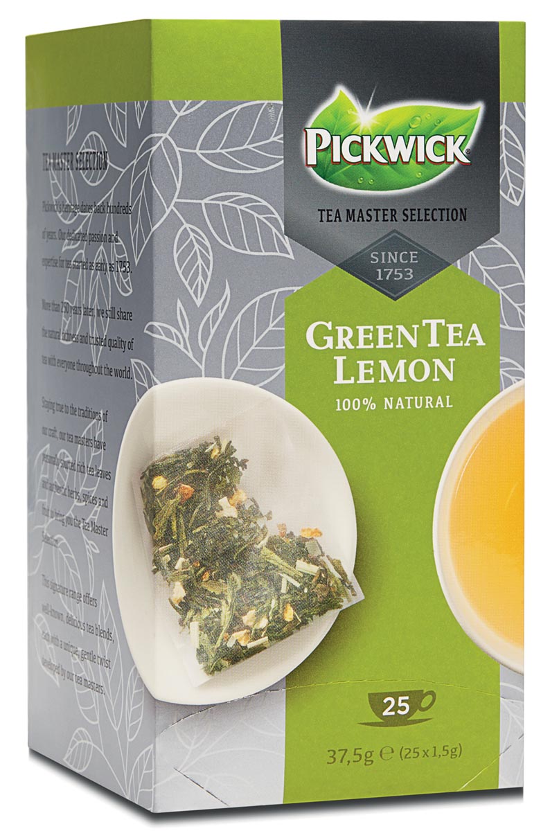 Pickwick Tea Master Selection, green tea lemon, pak van 25 stuks