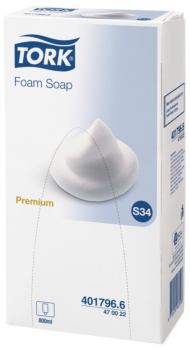 Tork schuimzeep, Premium, systeem S34, flacon van 800 ml afbeelding