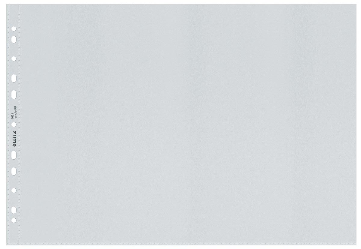 Leitz Recycle geperforeerde showtas, ft A3 landscape, 100 micron, gekorreld, doos van 25 stuks afbeelding