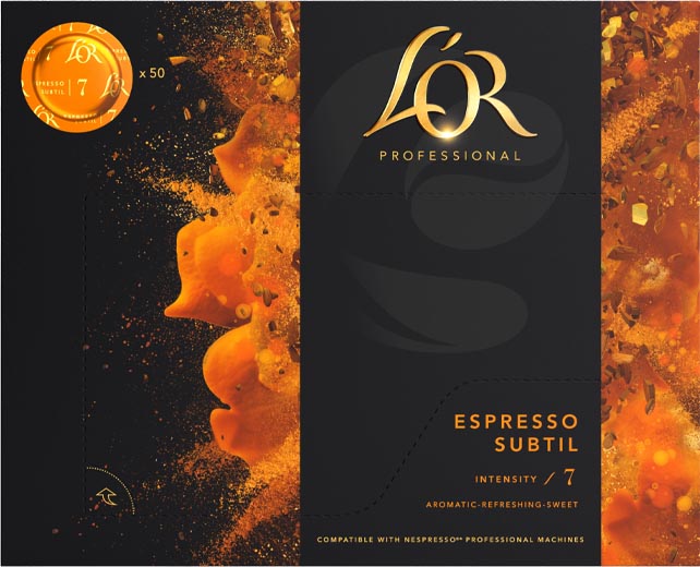 Douwe Egberts L&apos;or professional discs Intensity 7, Espresso Subtil, pak van 50 discs afbeelding