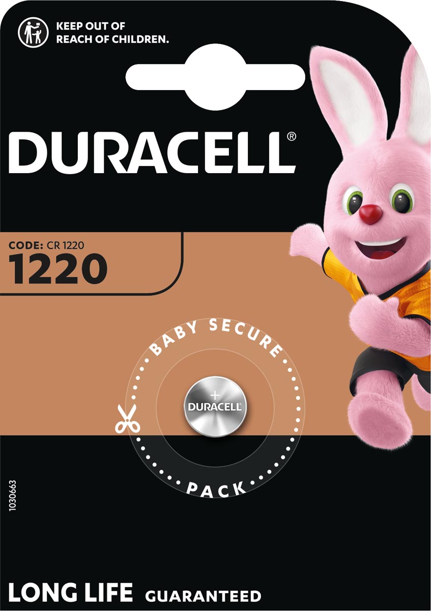 Duracell knoopcel Specialty Electronics CR1220, blister van 1 stuk afbeelding