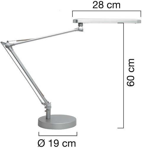 Unilux bureaulamp Mamboled, grijs-2