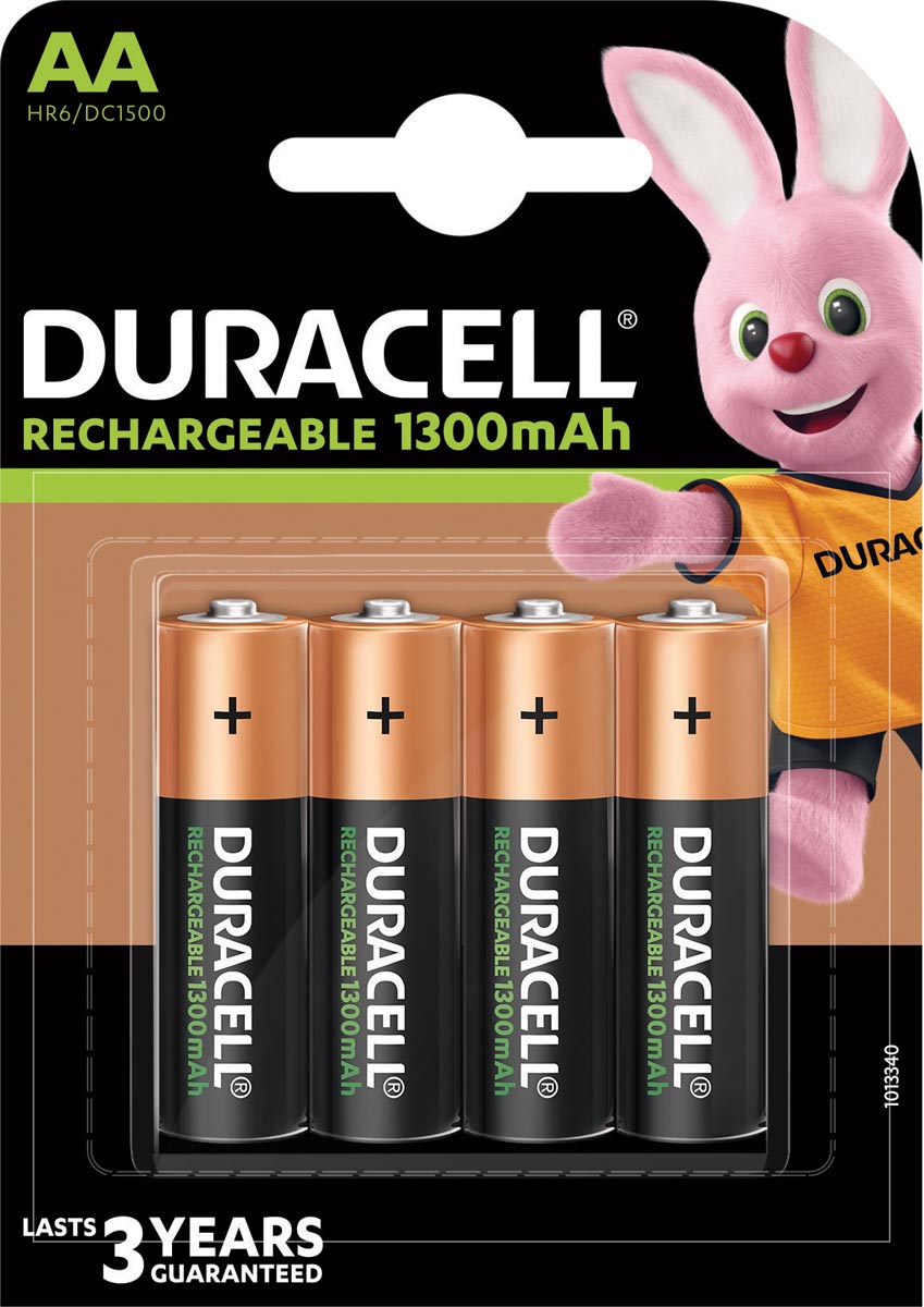 Duracell oplaadbare batterijen Recharge Plus AA, blister van 4 stuks afbeelding