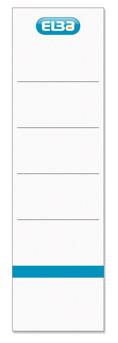 Elba rugetiketten rug van 8 cm, ft 19x5,4 cm, wit 10 st afbeelding