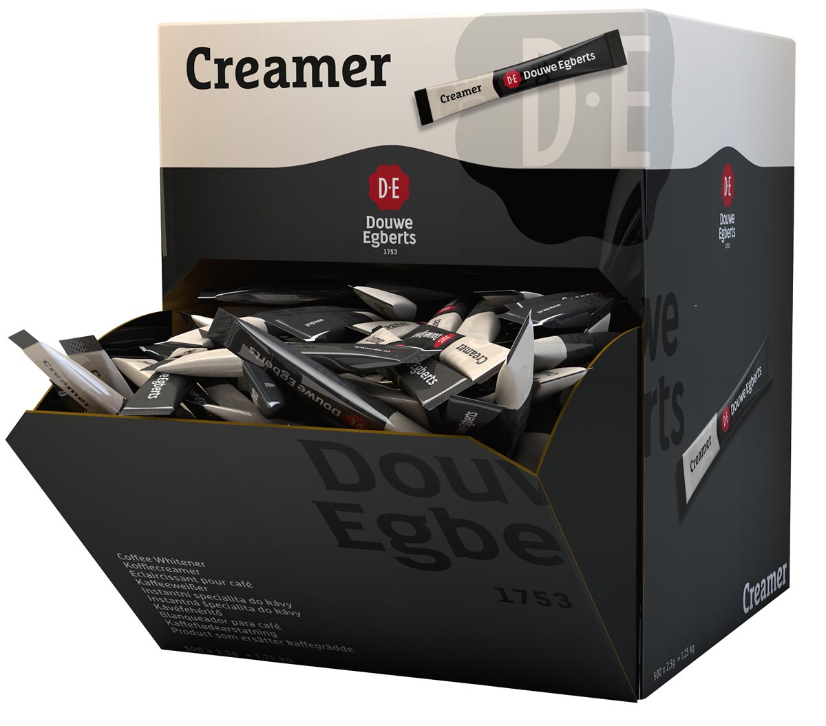 Douwe Egberts creamersticks, 2,5 g, doos van 500 stuks afbeelding