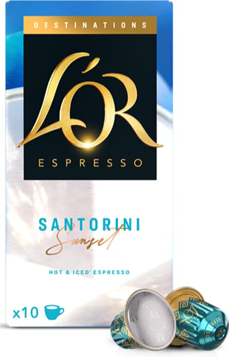 Douwe Egberts L'Or Destinations koffiecapsules, Santorini, pak van 10 stuks