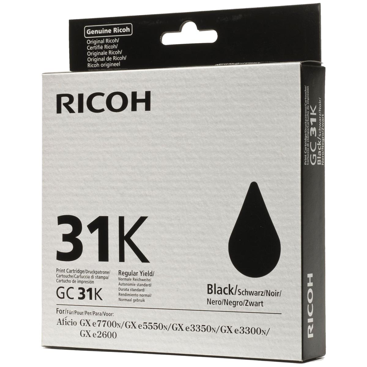 Ricoh gel cartridge GC31K zwart, 1920 pagina's - OEM 405688
