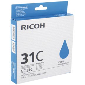 Ricoh gel cartridge GC31C cyaan, 1920 pagina's - OEM 405689