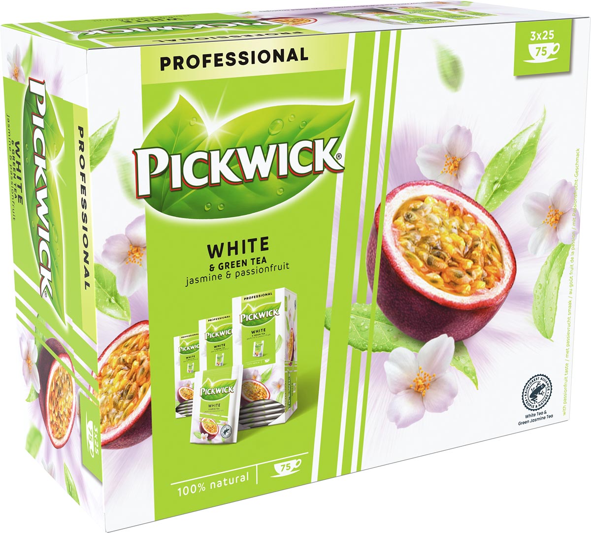 Pickwick thee, groene thee jasmijn passievrucht, pak van 25 zakjes