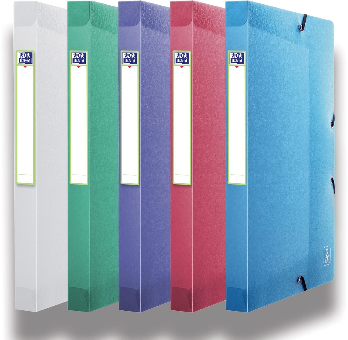 OXFORD 2nd Lide elastobox, formaat A4, uit PP, rug van 2,5 cm, geassorteerde kleuren OXFORD 2nd Lide elastobox, formaat A4, uit PP, rug van 2,5 cm, geassorteerde kleuren