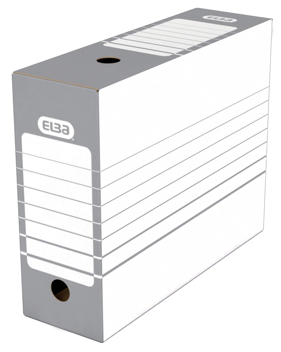 Elba archiefdoos rug van 10 cm, grijs