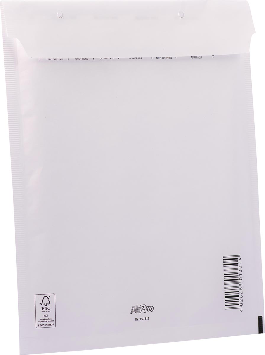 Bong AirPro luchtkussenenveloppen C15, ft 220 x 265 mm met stripsluiting, wit, pak van 10 stuks afbeelding