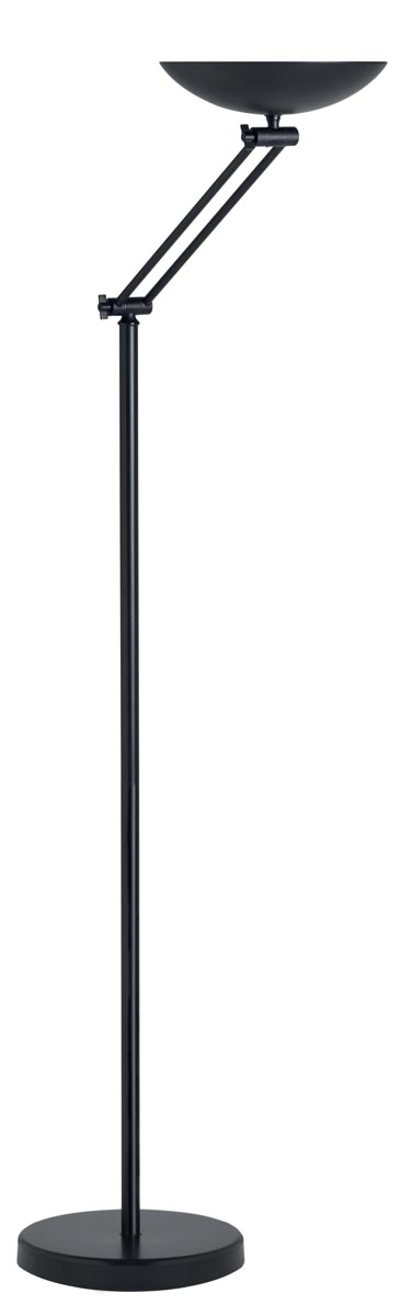 Unilux vloerlamp Dely Articuled, LED-lamp, zwart