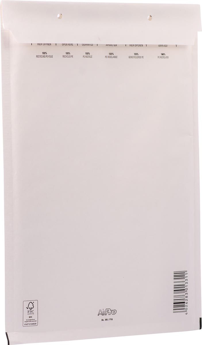 Bong AirPro luchtkussenenveloppen C16, ft 220 x 340 mm met stripsluiting, wit, pak van 10 stuks afbeelding