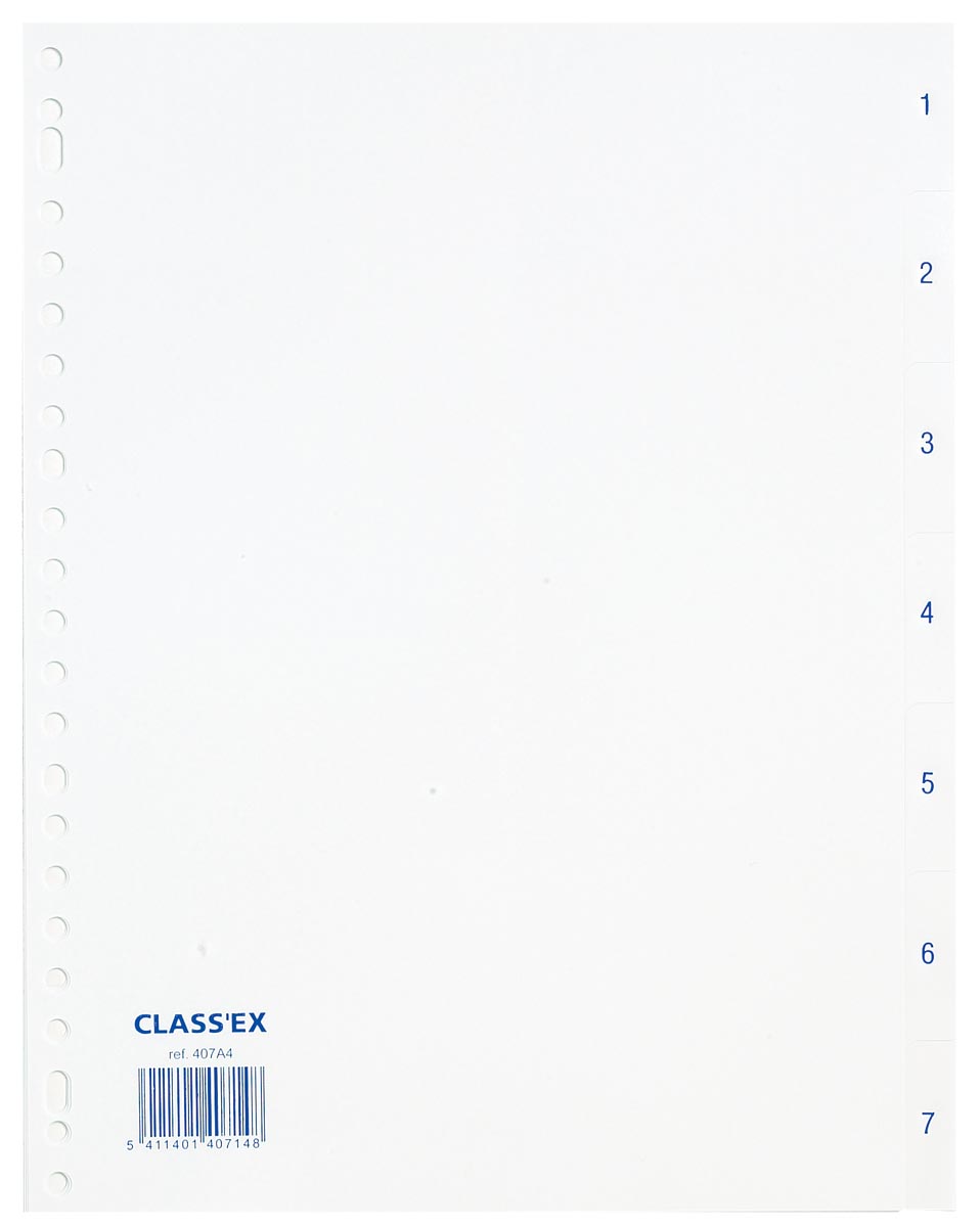 Classex Tabbladen Set 1 7 23 Gaatsperforatie Pp Wit huismerk kopen in de aanbieding Classex Tabbladen Set 1 7 23 Gaatsperforatie Pp Wit huismerk kopen in de aanbieding