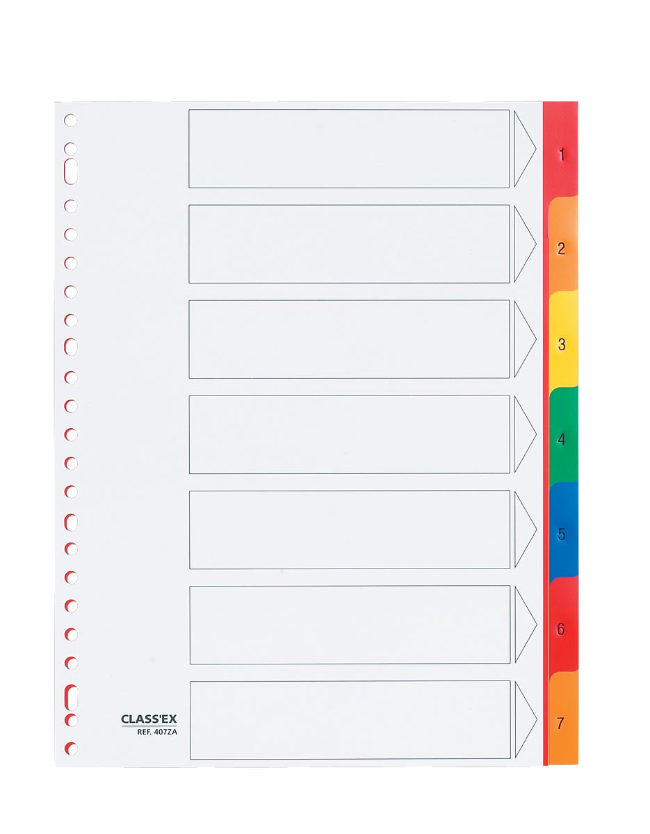 Classex Tabbladen Set 1 7 23 Gaatsperforatie Pp Gekleurde Tabs huismerk kopen in de aanbieding Classex Tabbladen Set 1 7 23 Gaatsperforatie Pp Gekleurde Tabs huismerk kopen in de aanbieding