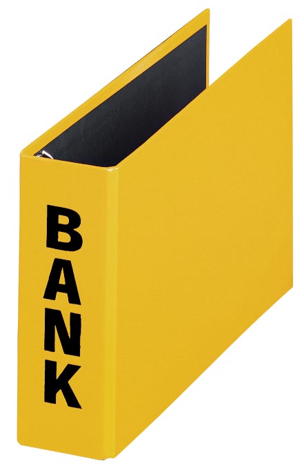 Pagna ringmap, (PCR) ft 14 x 25 cm, geel, glans uitvoering met zwarte belettering