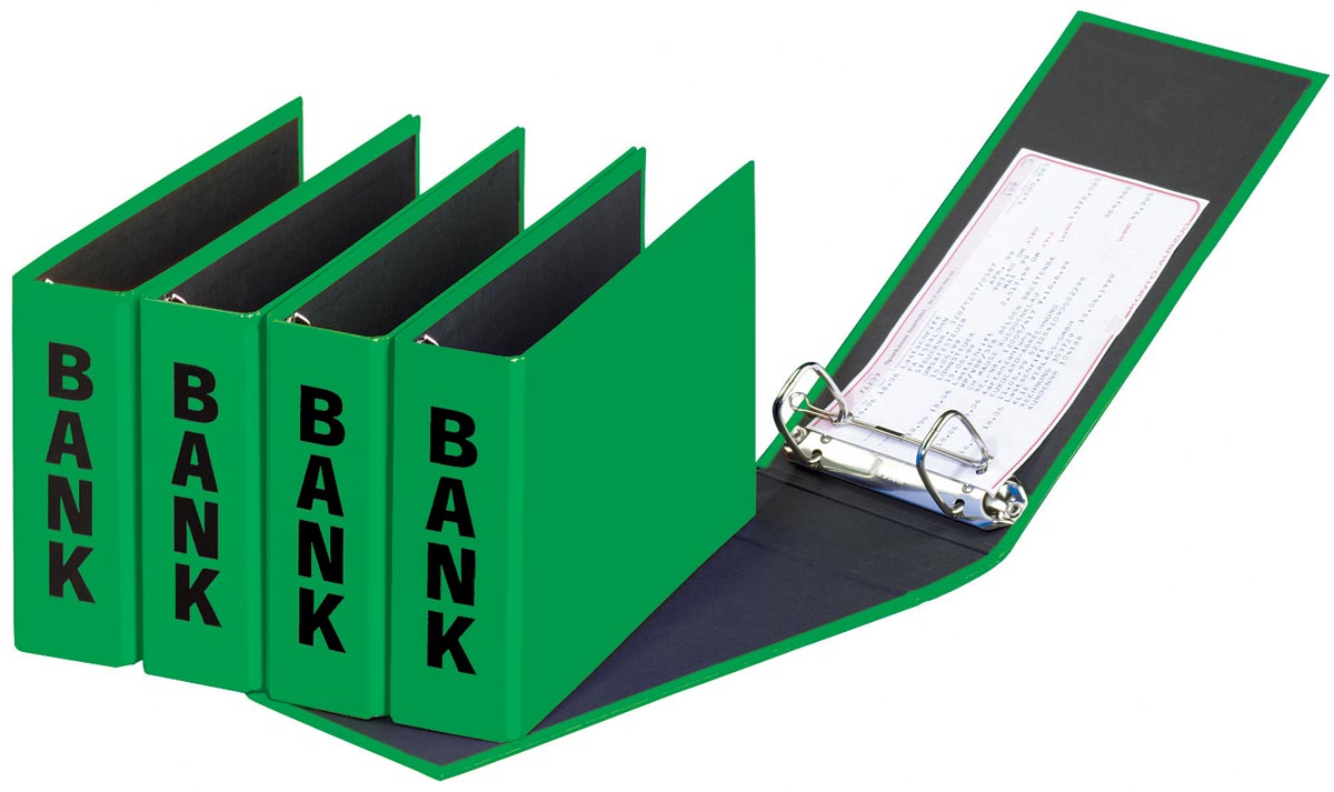 Pagna ringmap (PCR) ft 14 x 25 cm, groen, glans uitvoering met zwarte belettering