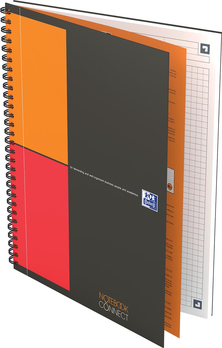 Oxford INTERNATIONAL notebook, 160 bladzijden, ft B5, geruit 5 mm afbeelding