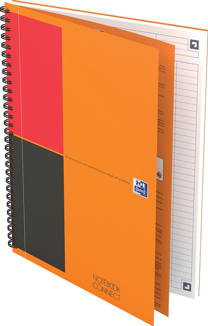 Oxford International Notebook Connect Stevige Kartonnen Kaft Oranje 160 Bladzijden Ft B5 Gelijnd Bij Vindiq Office