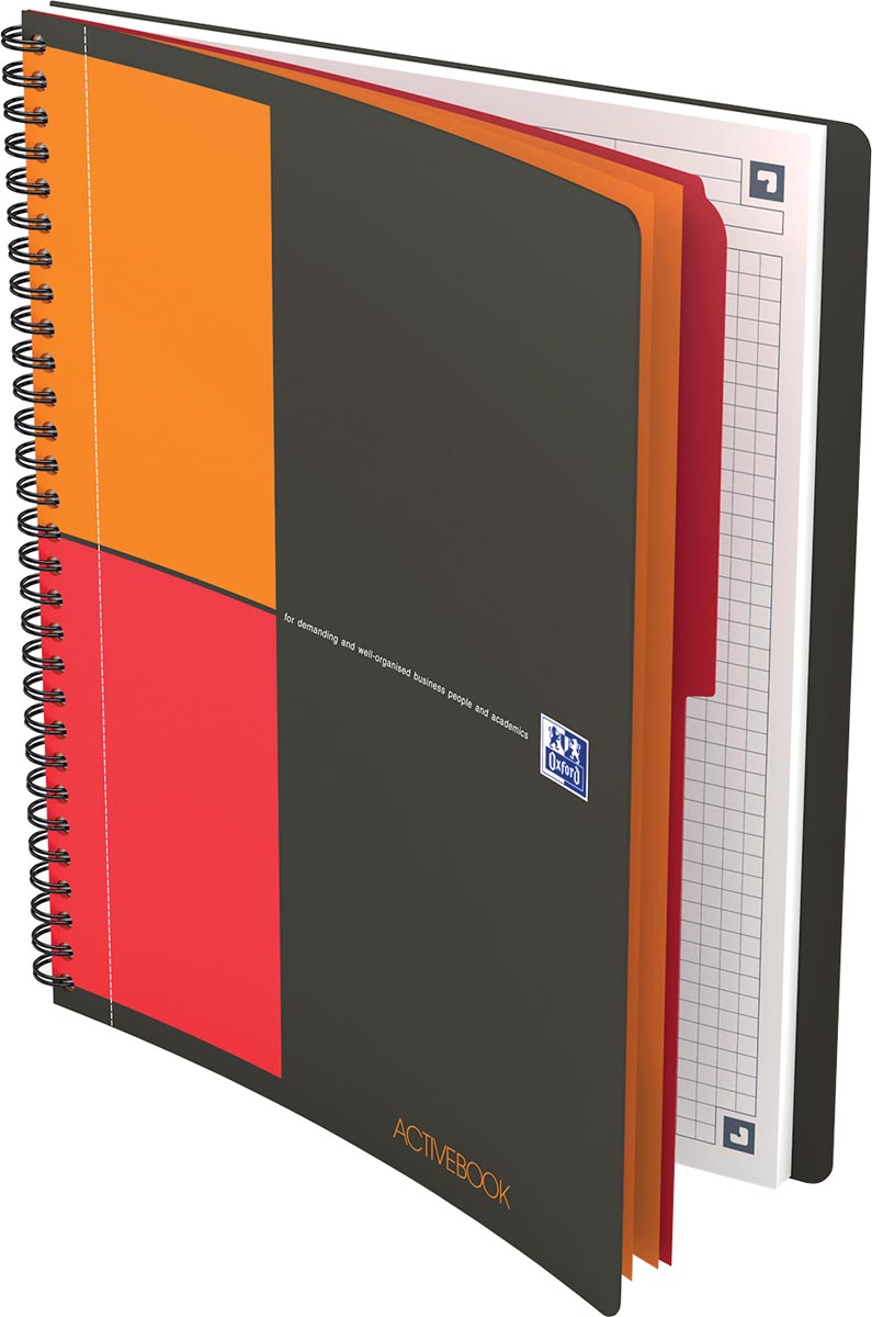 Oxford INTERNATIONAL activebook, 160 bladzijden, ft B5 ,geruit 5 mm